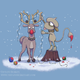 Image for article titled Stantler Pulls Santa's Sleigh And Has Magical Antlers That Warp Reality